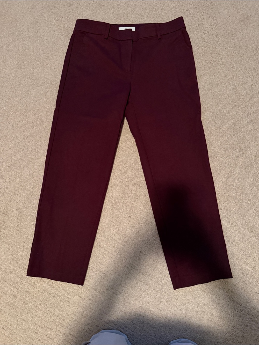 LOFT Riviera Slim Women's Burgundy Straight-Leg Pants